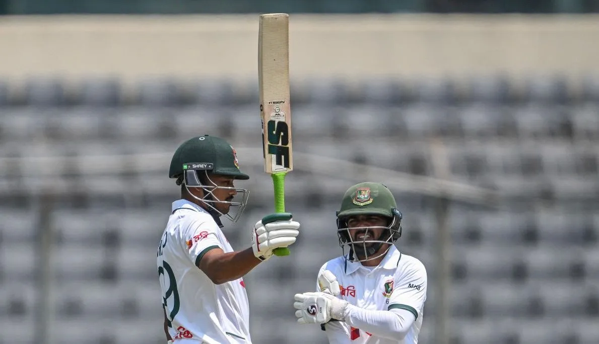 Najmul Hossain Shanto Century Guides Bangladesh to 301/4 vs Pakistan in First Test