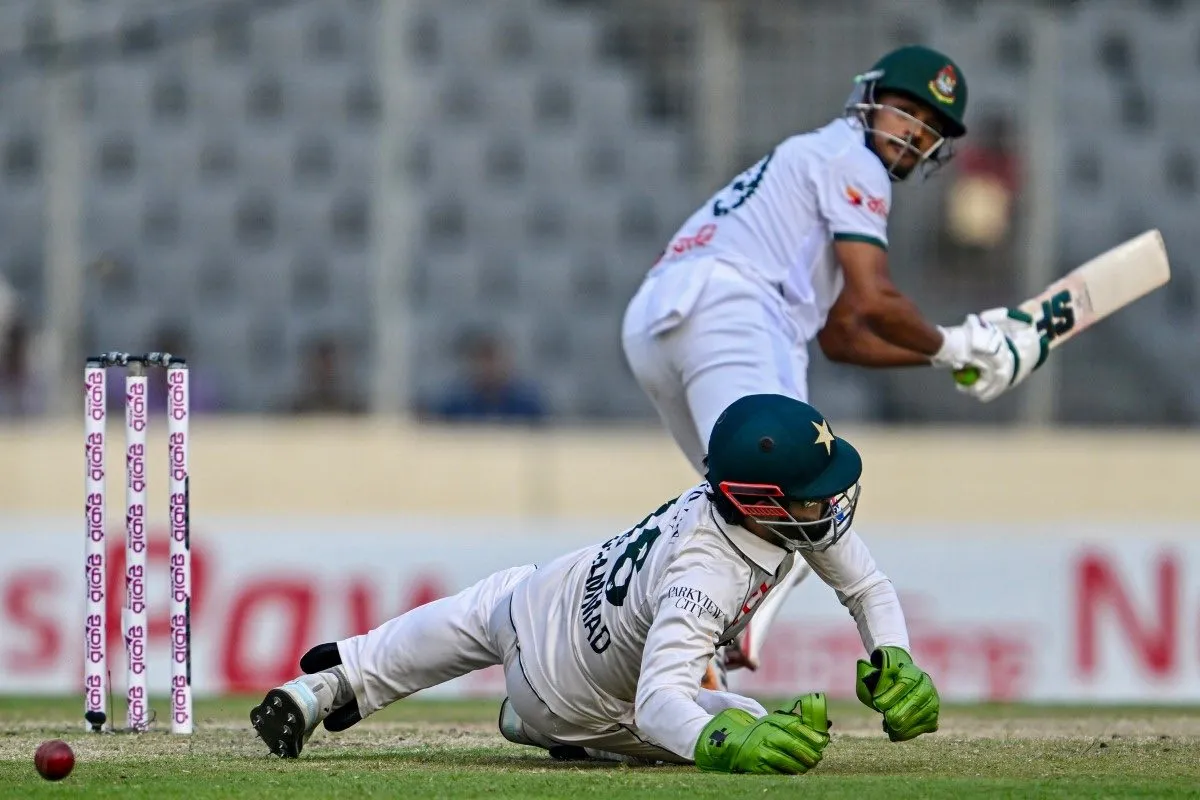 Najmul Hossain Shanto’s Fifty Extends Bangladesh Lead Against Pakistan in Dhaka Test