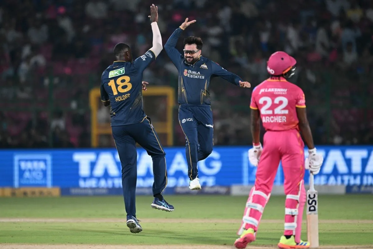 Gujarat Titans crush Rajasthan Royals by 77 runs as Rashid Khan stars